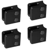 MySystem 4 x Pince à verre pour tube diam. 42,4 modèle 06 - Ep. verre 9,52 mm - Inox noir anthracite- Garde-Corps, Balustrade