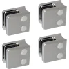 MySystem Garde-Corps, Balustrade<4 x Pince à verre pour tube diam. 42,4 modèle 01 - Ep. verre 9,52 mm - Inox 316 brossé GR320