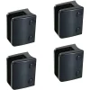 MySystem Garde-Corps, Balustrade<4 x Pince à verre pour tube diam. 48,3 modèle 04 - Ep. verre 12 mm - Zamak noir RAL 9005