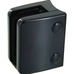 MySystem Garde-Corps, Balustrade<4 x Pince à verre pour tube diam. 48,3 modèle 04 - Ep. verre 12 mm - Zamak noir RAL 9005
