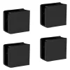 MySystem 4 x Pince à verre pour tube diam. 42,4 modèle 21 - Ep. verre 8 mm - Inox noir anthracite- Garde-Corps, Balustrade