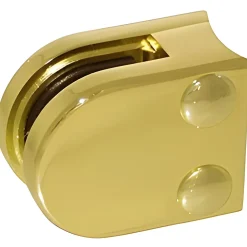 MySystem Garde-Corps, Balustrade<4 x Pince à verre pour tube diam. 42,4 modèle 00 - Ep. verre 8 mm - Zamak aspect laiton