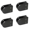MySystem 4 x Pince à verre pour tube diam. 42,4 modèle 02 - Ep. verre 6,76 mm - Inox noir anthracite- Garde-Corps, Balustrade