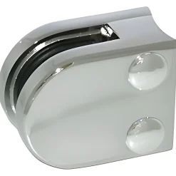 MySystem Garde-Corps, Balustrade<4 x Pince à verre pour tube diam. 42,4 modèle 00 - Ep. verre 6 mm - Zamak chromé brillant