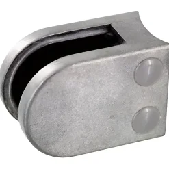 MySystem Garde-Corps, Balustrade<4 x Pince à verre pour tube diam. 42,4 modèle 05 - Ep. verre 12,76 mm - Zamak brut