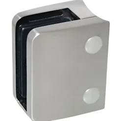 MySystem 4 x Pince à verre pour tube diam. 48,3 modèle 04 - Ep. verre 16,76 mm - Inox 316 brossé GR320- Garde-Corps, Balustrade