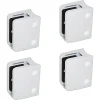MySystem Garde-Corps, Balustrade<4 x Pince à verre pour tube diam. 48,3 modèle 04 - Ep. verre 9,52 mm - Zamak blanc RAL 9016