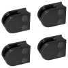 MySystem 4 x Pince à verre pour tube diam. 42,4 modèle 00 - Ep. verre 6,76 mm - Inox noir anthracite- Garde-Corps, Balustrade