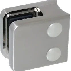 MySystem 4 x Pince à verre pour tube diam. 42,4 modèle 01 - Ep. verre 10 mm - Inox 304 brossé GR320- Garde-Corps, Balustrade