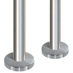 MySystem 2 x Poteau de balustrade Modèle 24 - Tube diam. 42.4 x 2 mm - H 970 mm - Inox 304- Garde-Corps, Balustrade
