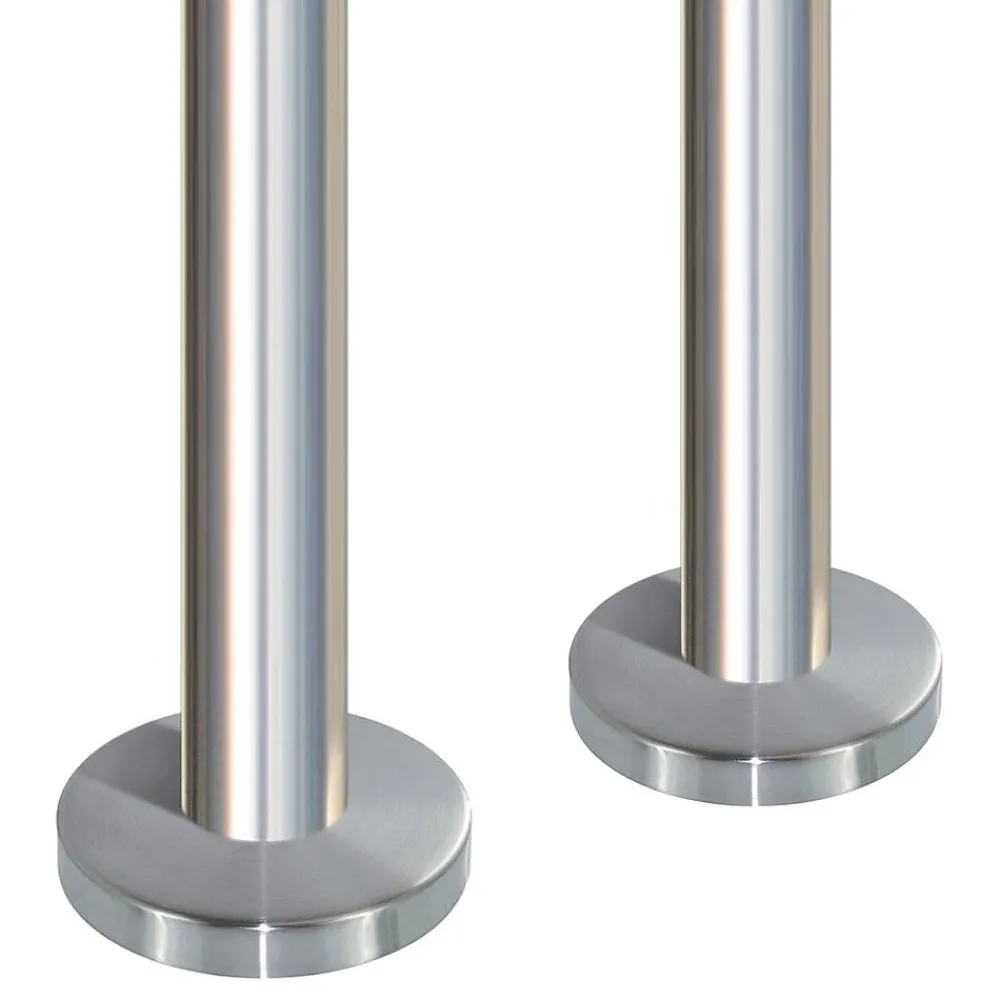 MySystem 2 x Poteau de balustrade Modèle 24 - Tube diam. 42.4 x 2 mm - H 970 mm - Inox 304- Garde-Corps, Balustrade