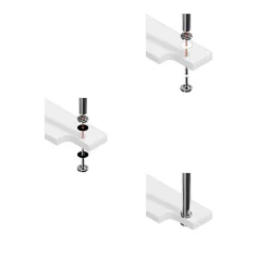 MySystem Garde-Corps, Balustrade<2 x Poteau de balustrade Modèle 44 - Tube diam. 42.4 x 2 mm - H 970 mm - Inox 304