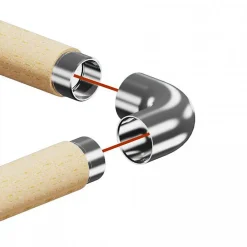 MySystem Accessoire D'Escalier<2 x Raccord 90 degrés arrondi pour main courante bois diam. 42,4 mm - Inox 304