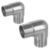 MySystem 2 x Raccord 90 degrés pour tube diam. 42,4 x 2 mm - Inox 304- Accessoire D'Escalier
