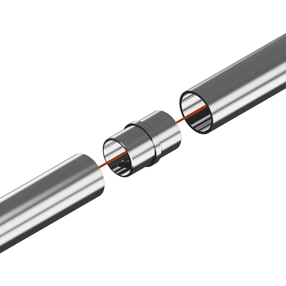 MySystem 2 x Raccord de liaison pour tube diam. 42,4 x 2 mm - Inox 316- Accessoire D'Escalier