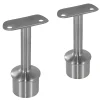MySystem 2 x Support main courante diam. 42,4 à coller sur tube diam. 42,4 x 2 mm - Inox 316- Accessoire D'Escalier