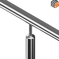 MySystem 2 x Support main courante diam. 42,4 à coller sur tube diam. 42,4 x 2 mm - Inox 316- Accessoire D'Escalier