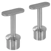 MySystem 2 x Support main courante plate à coller sur tube diam. 42,4 x 2 mm - Inox 304- Accessoire D'Escalier