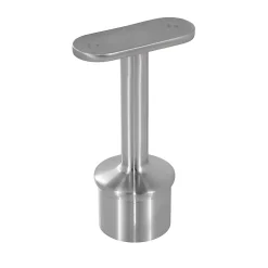 MySystem Accessoire D'Escalier<2 x Support main courante plate à coller sur tube diam. 42,4 x 2 mm - Inox 316