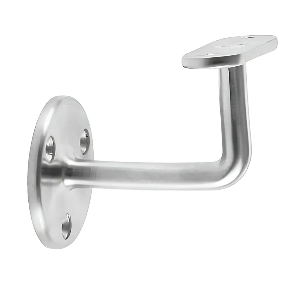 MySystem 2 x Support mural fixe - Main courante plate - Platine 3 trous fraisés - Inox 316- Accessoire D'Escalier
