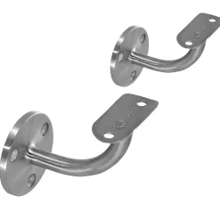 MySystem 2 x Support mural fixe - Main courante diam. 42,4 mm - Platine 3 trous fraisés - Inox 316- Accessoire D'Escalier