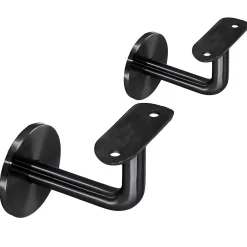MySystem 2 x Support mural fixe - Main courante diam. 42,4 mm - Fixation M8 - Noir anthracite- Accessoire D'Escalier