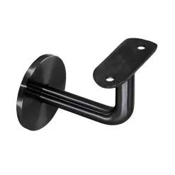 MySystem 2 x Support mural fixe - Main courante diam. 42,4 mm - Fixation M8 - Noir anthracite- Accessoire D'Escalier