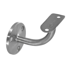 MySystem Accessoire D'Escalier<2 x Support mural fixe - Main courante diam. 42,4 mm - Platine 3 trous fraisés - Inox 304