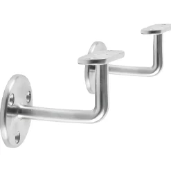 MySystem Accessoire D'Escalier<2 x Support mural fixe - Main courante plate - Platine 3 trous fraisés - Inox 304