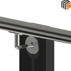 MySystem 2 x Support mural fixe - Main courante diam. 42,4 mm - Platine 3 trous fraisés - Inox 316- Accessoire D'Escalier