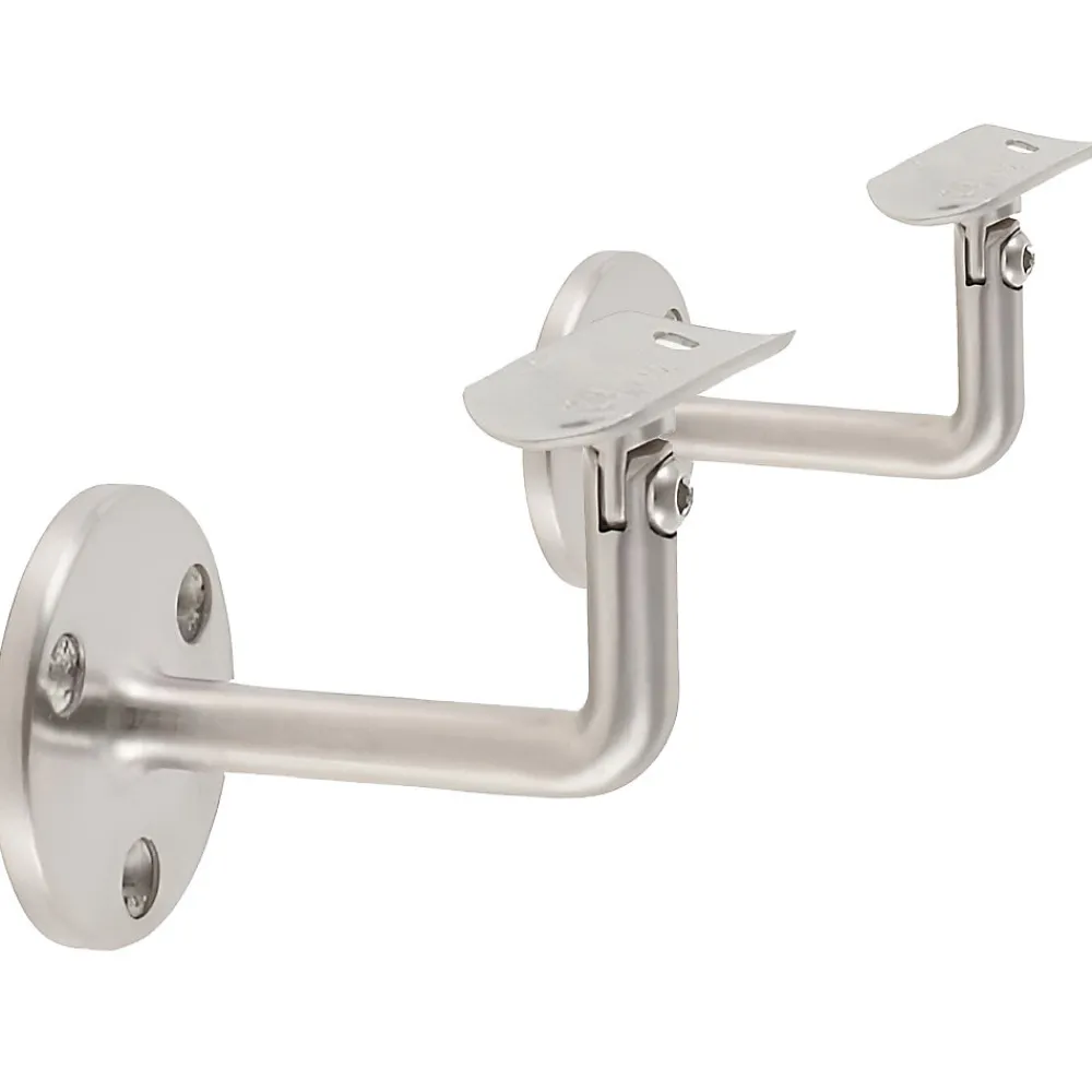 MySystem 2 x Support mural orientable - Main courante diam. 42,4 mm - Platine 3 trous fraisés - Inox 316- Accessoire D'Escalier