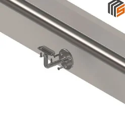 MySystem 2 x Support mural orientable - Main courante diam. 42,4 mm - Platine 3 trous fraisés - Inox 316- Accessoire D'Escalier