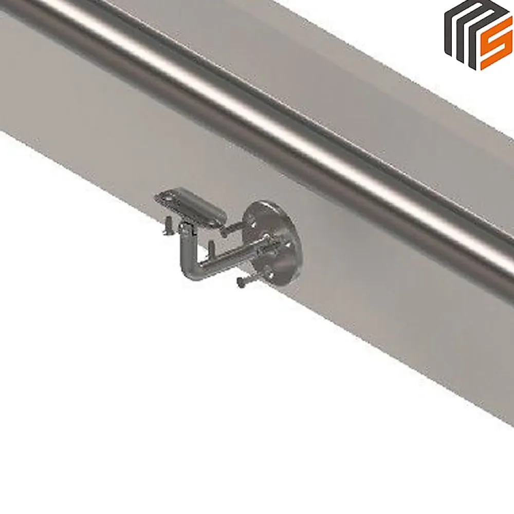 MySystem 2 x Support mural orientable - Main courante diam. 42,4 mm - Platine 3 trous fraisés - Inox 316- Accessoire D'Escalier