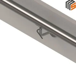 MySystem 2 x Support mural orientable - Main courante diam. 42,4 mm - Platine 3 trous fraisés - Inox 316- Accessoire D'Escalier