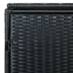 Vidaxl Abris pour poubelle double Résine tressée Noir 148x80x111 cm- Auvent Et Marquise