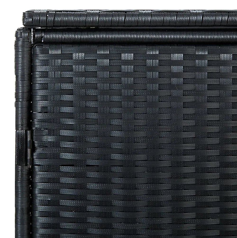 Vidaxl Abris pour poubelle double Résine tressée Noir 148x80x111 cm- Auvent Et Marquise