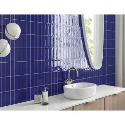 Lux Mosaic Carrelage Mural Uni|Carrelage Mural Pour Cuisine<Altea Cobalt Série Revêtement grès cérame premium 5x15 cm.