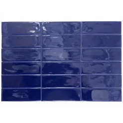 Lux Mosaic Carrelage Mural Uni|Carrelage Mural Pour Cuisine<Altea Cobalt Série Revêtement grès cérame premium 5x15 cm.