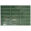 Lux Mosaic Altea Green Série Revêtement grès cérame premium 5x15 cm.- Carrelage Mural Uni|Carrelage Mural Pour Cuisine