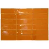 Lux Mosaic Altea Orange Série Revêtement grès cérame premium 5x15 cm.- Carrelage Mural Uni|Carrelage Mural Pour Cuisine