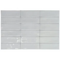 Lux Mosaic Carrelage Mural Uni<Altea Pearl Série Revêtement grès cérame premium 5x15 cm.