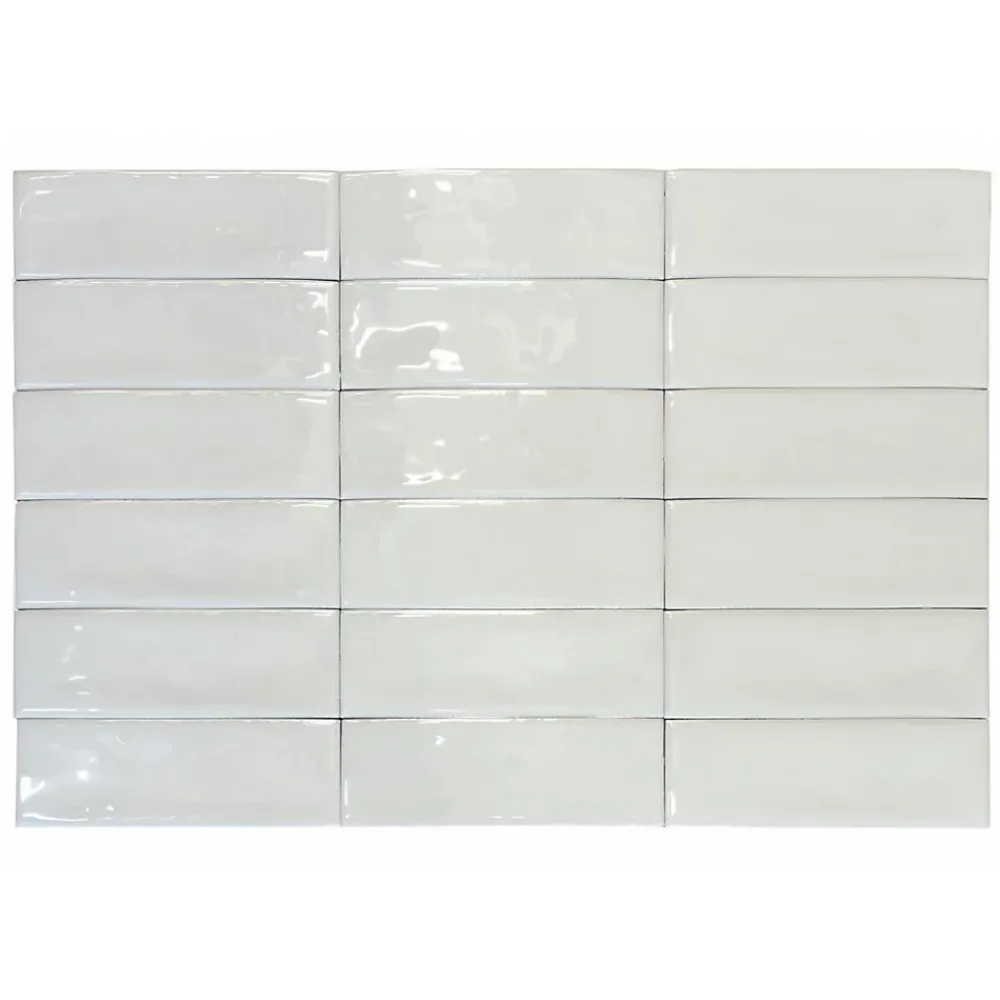 Lux Mosaic Carrelage Mural Uni<Altea White 5x15 cm Carrelage Grès Cérame Premium