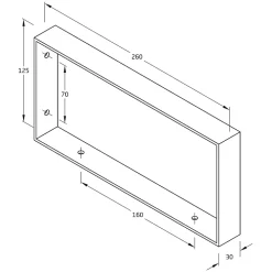 Amig - Support 3001 - 125 x 260 x 30 mm - Acier - Noir mat- Accessoire D'Escalier
