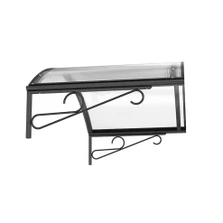 Arctom Auvent Et Marquise<Auvent Ala 140x80, couleur anthracite RAL7016, plaque incolore
