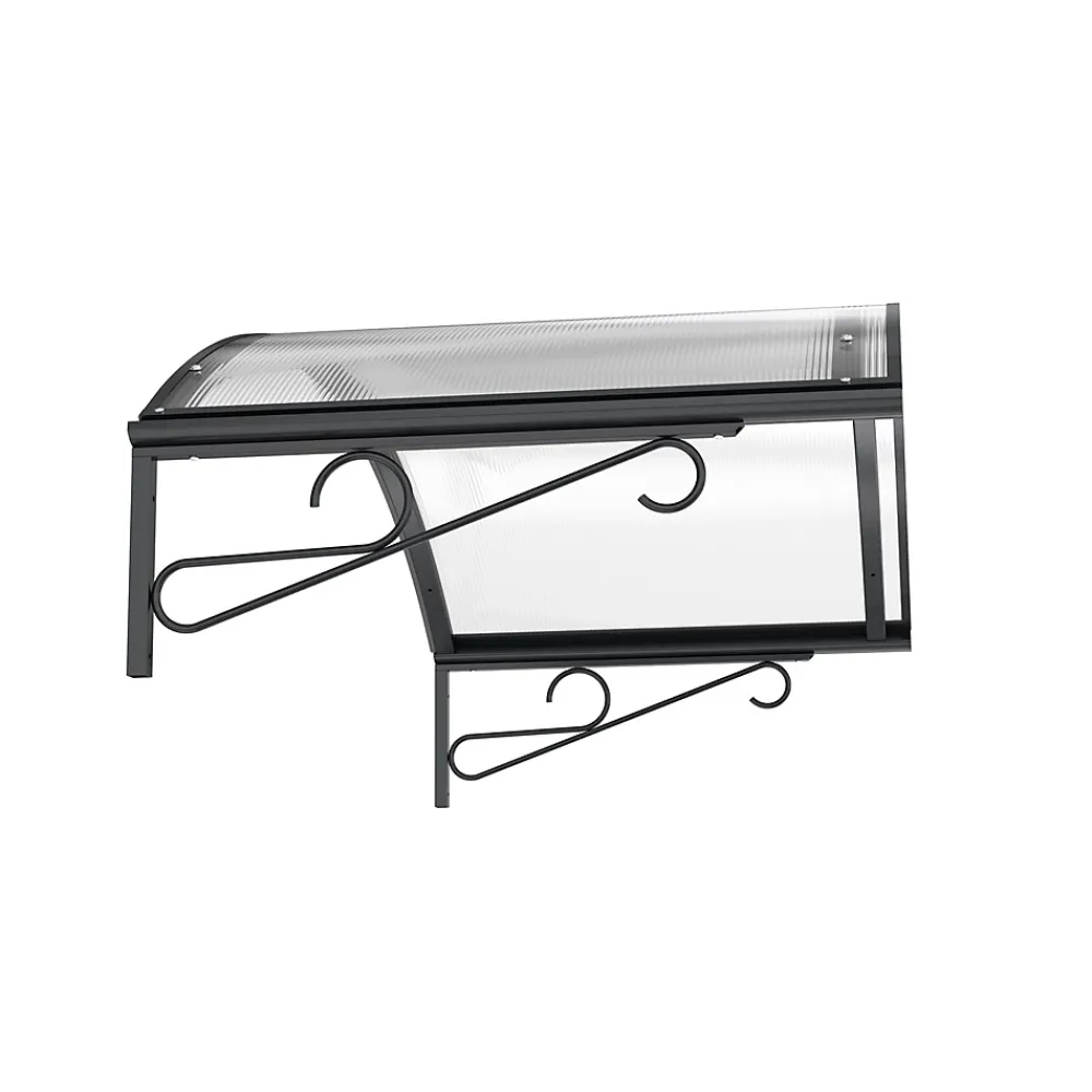 Arctom Auvent Et Marquise<Auvent Ala 140x80, couleur anthracite RAL7016, plaque incolore