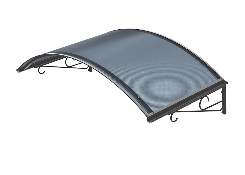 Arctom Auvent Et Marquise<Auvent Ala 140x80, couleur anthracite RAL7016, plaque anthracite