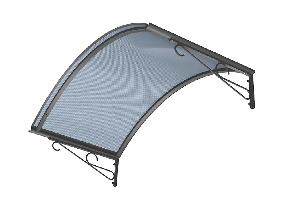 Arctom Auvent Et Marquise<Auvent Ala 140x80, couleur anthracite RAL7016, plaque anthracite