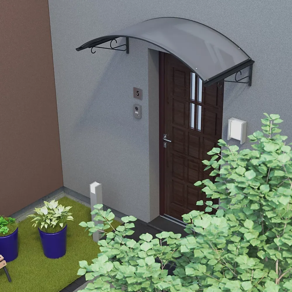 Arctom Auvent Et Marquise<Auvent Ala 140x80, couleur anthracite RAL7016, plaque anthracite