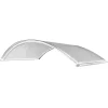 Arctom Auvent ARC 160x90, couleur blanc RAL 9016, plaque incolore- Auvent Et Marquise