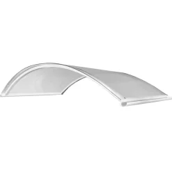 Arctom Auvent ARC 160x90, couleur blanc RAL 9016, plaque incolore- Auvent Et Marquise